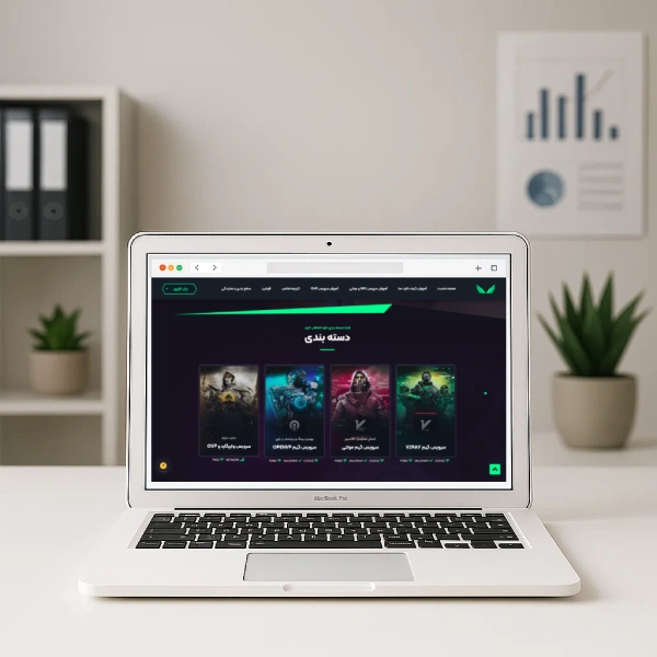 طراحی وب سایت خدمات گیم و کاهش پینگ بازی