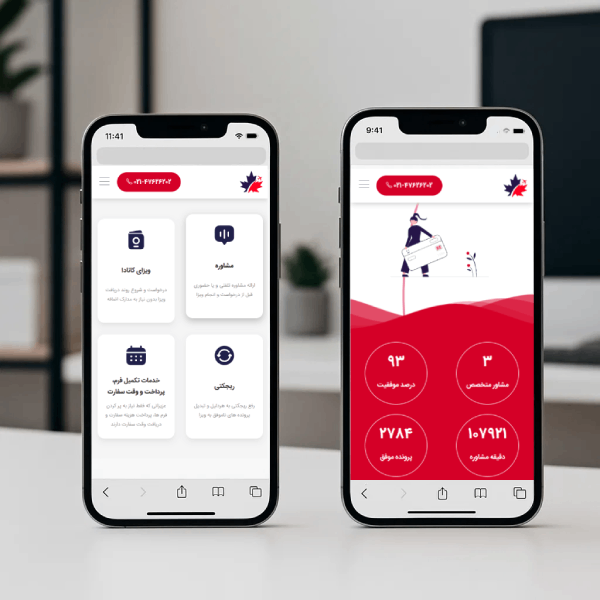 طراحی سایت شرکت مهاجرتی